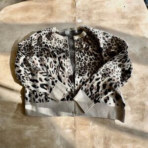 Leopard Print Knit Cardigan